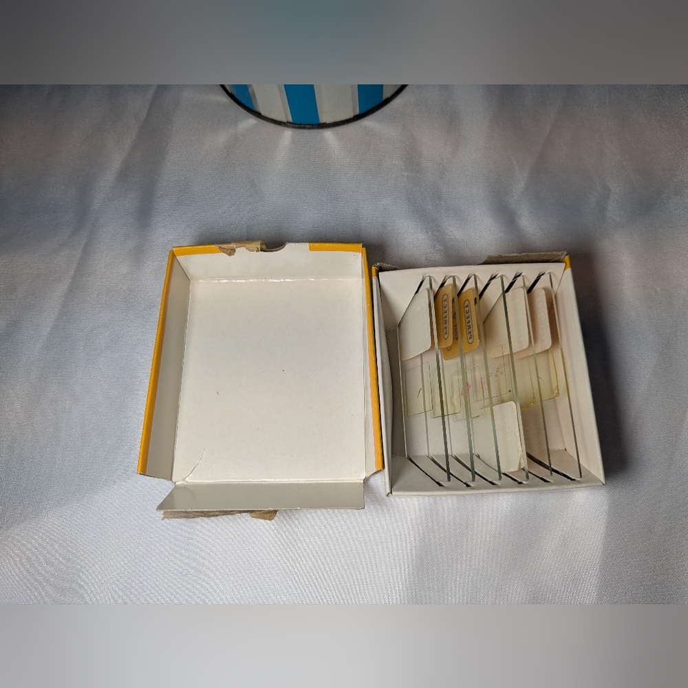 Vintage Microscope Slides (No Microscope) In A Metal Tin - Picture 5 of 9